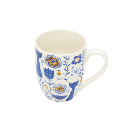 Light Color Blue Pottery Ceramic Mug