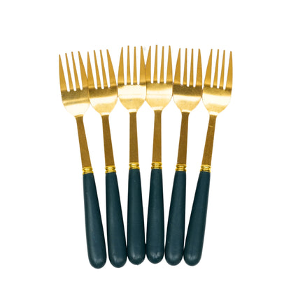 Ultra Luxurious Fork With Resin Work (Pack of 6)