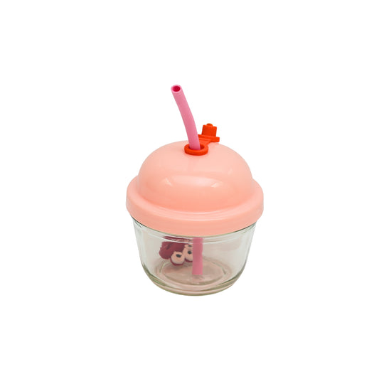 Small cute bottle with straw