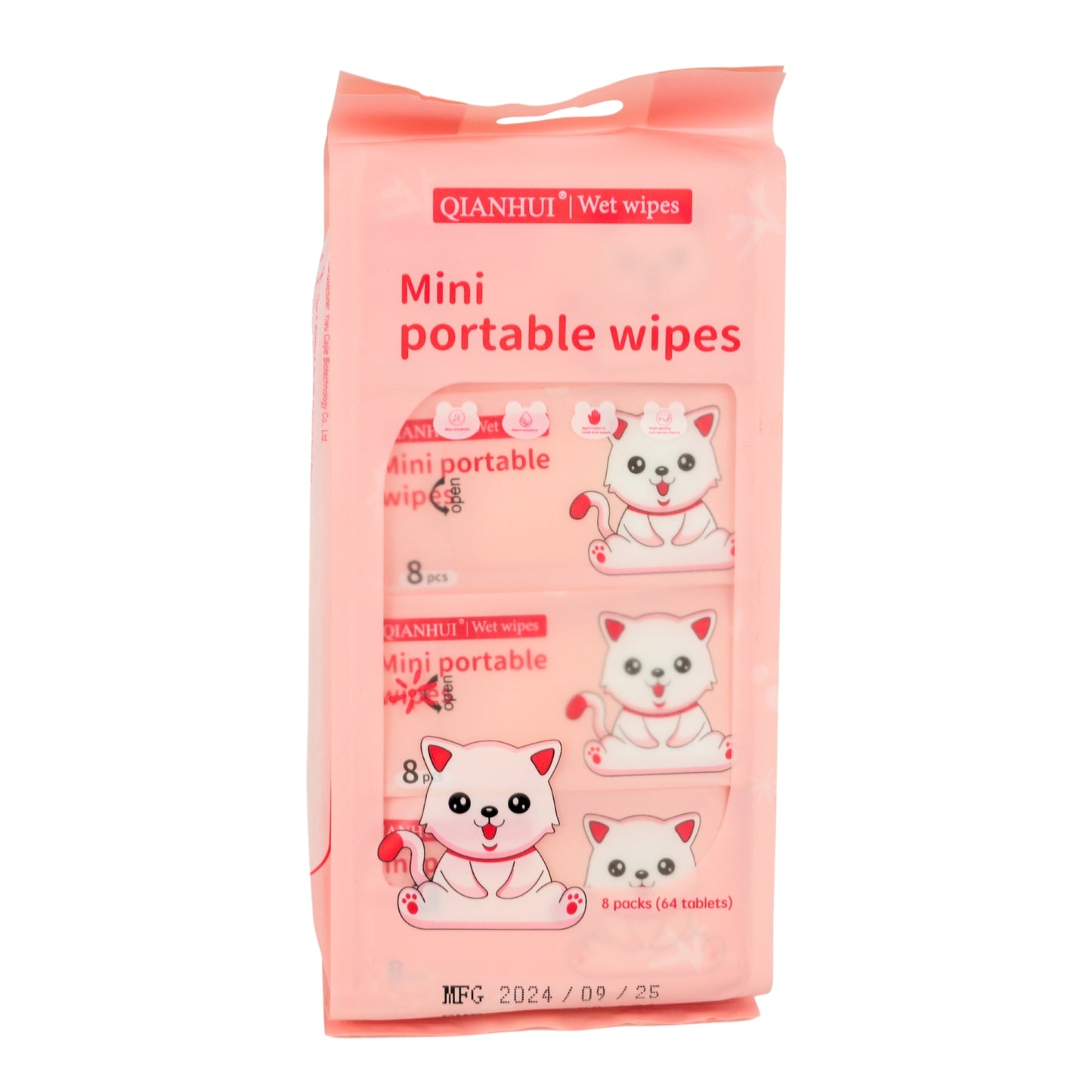 Mini portable wipes