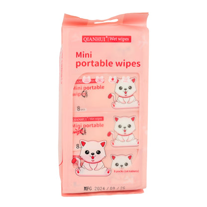 Mini portable wipes