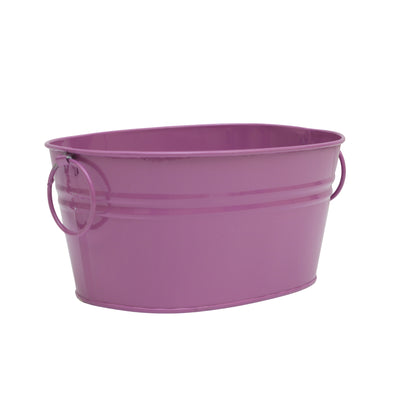 Pink metal planter