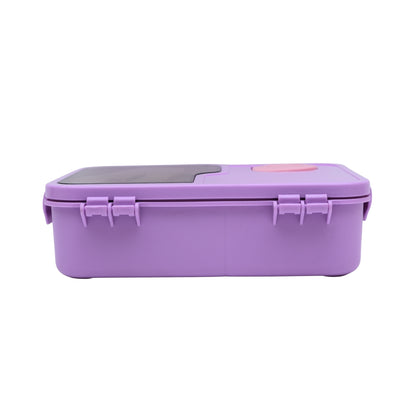 Pastel lunch box with spoon and transparency