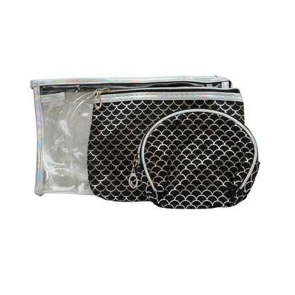 Multi-purpose Travel Cosmetic / Toiletry Pouch - Set of 3