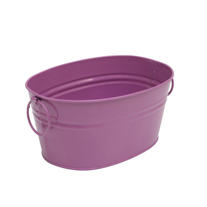 Pink metal planter