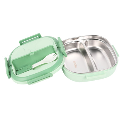 Steel Compartment Lunch Box With Handle