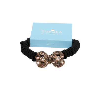 Mini Elastic Hair Ties - Coffee & Cream Collection ( Pack of 4)