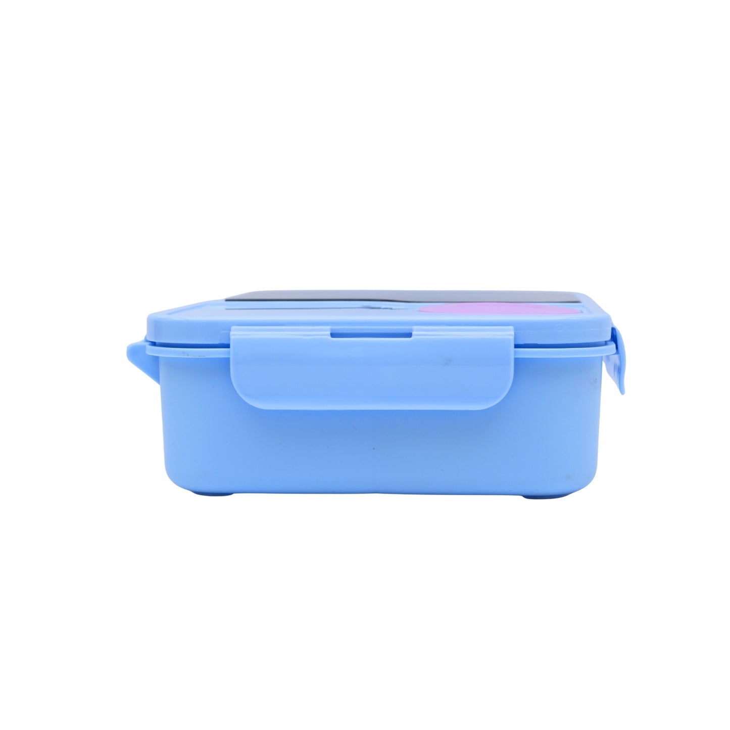 Pastel lunch box with spoon and transparency