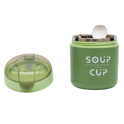 Insulated soup cup stainless steel soup cup with spoon
