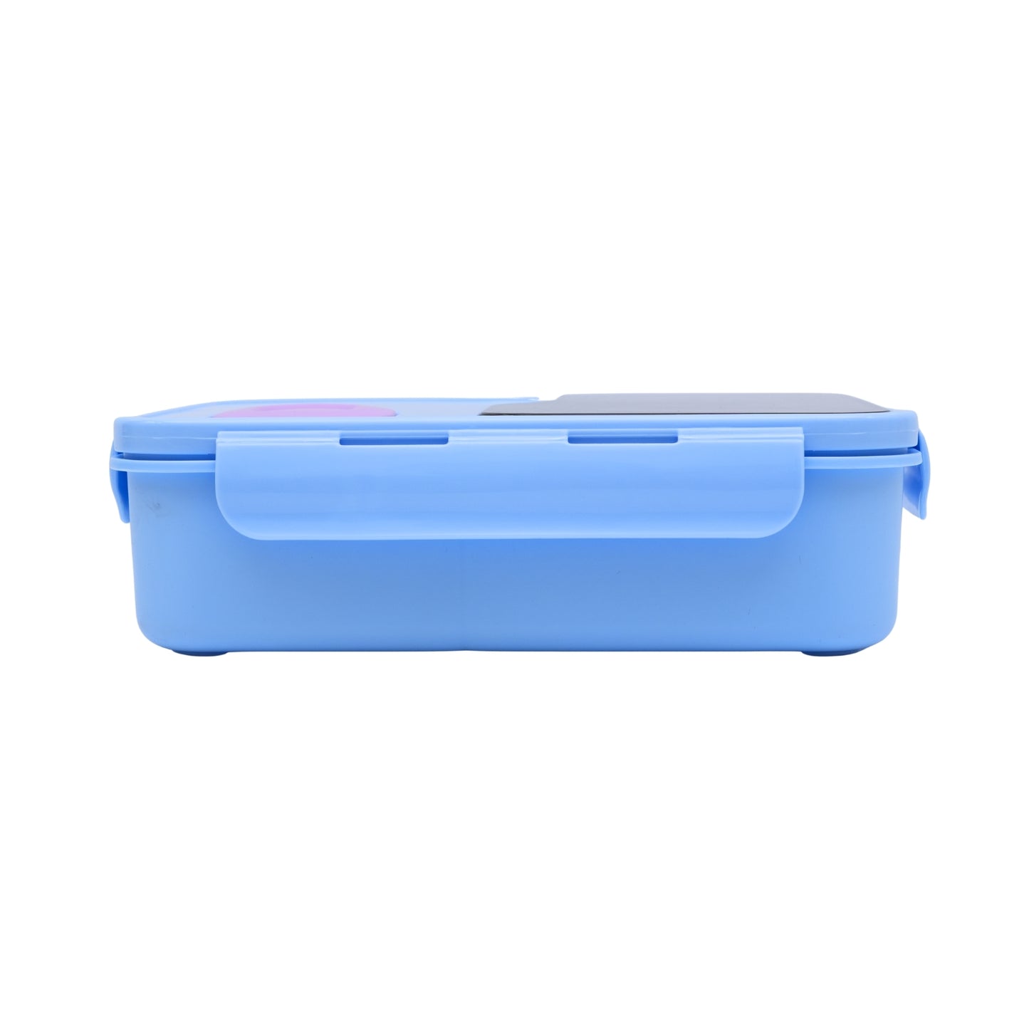 Pastel lunch box with spoon and transparency
