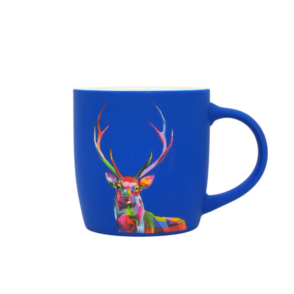 Modern Animal Tribe Series: Blue Stag Mug for Coffee & Tea