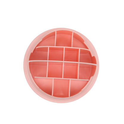 360-degree rotating makeup and lipstick organizer with a dustproof lid