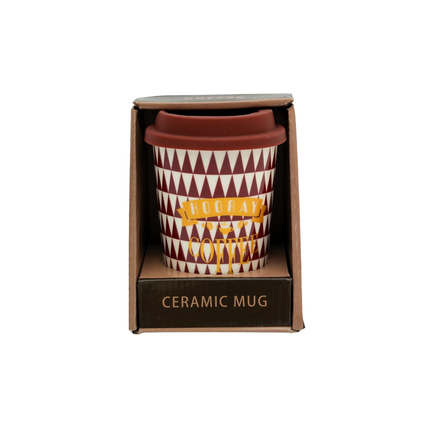 Kookee Ceramic Coffee & Tea Tall Tumbler with Silicone Lid