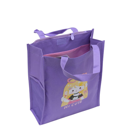 Purple aesthetic tote bag for girls