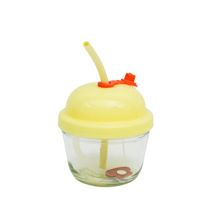 Small cute bottle with straw