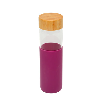 Borosilicate glass bottle with different silicon sleeve