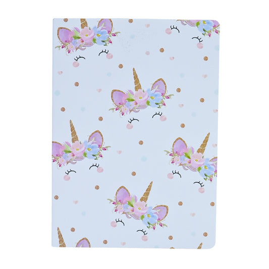 Cute girl aesthetic stars and rainbow style notebooks