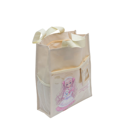 Off White aesthetic tote bag for girls