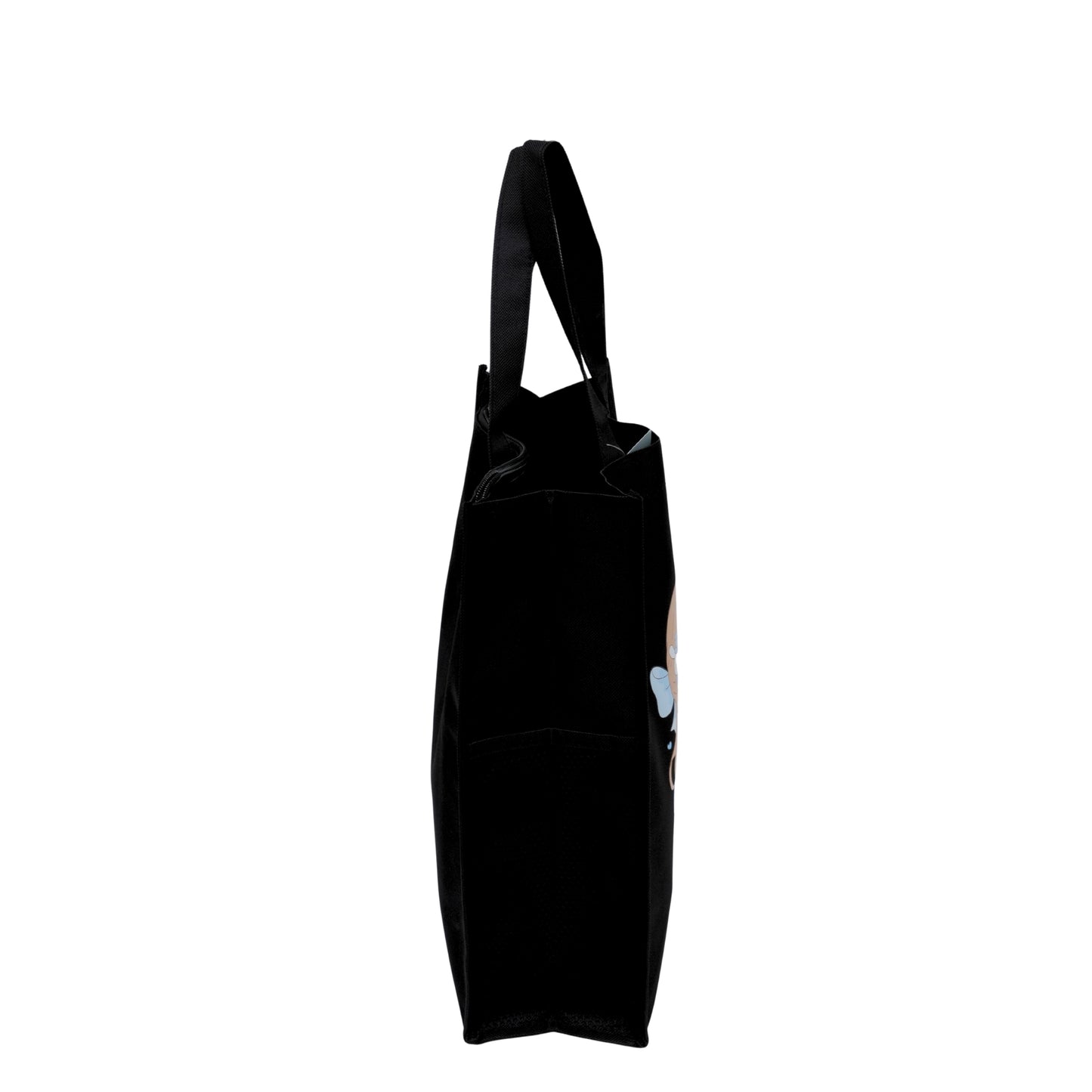 Black cute & aesthetic tote bag for girls