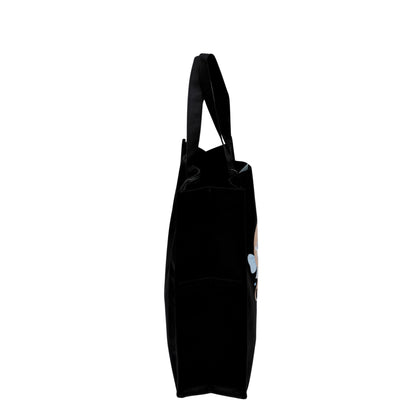 Black cute & aesthetic tote bag for girls