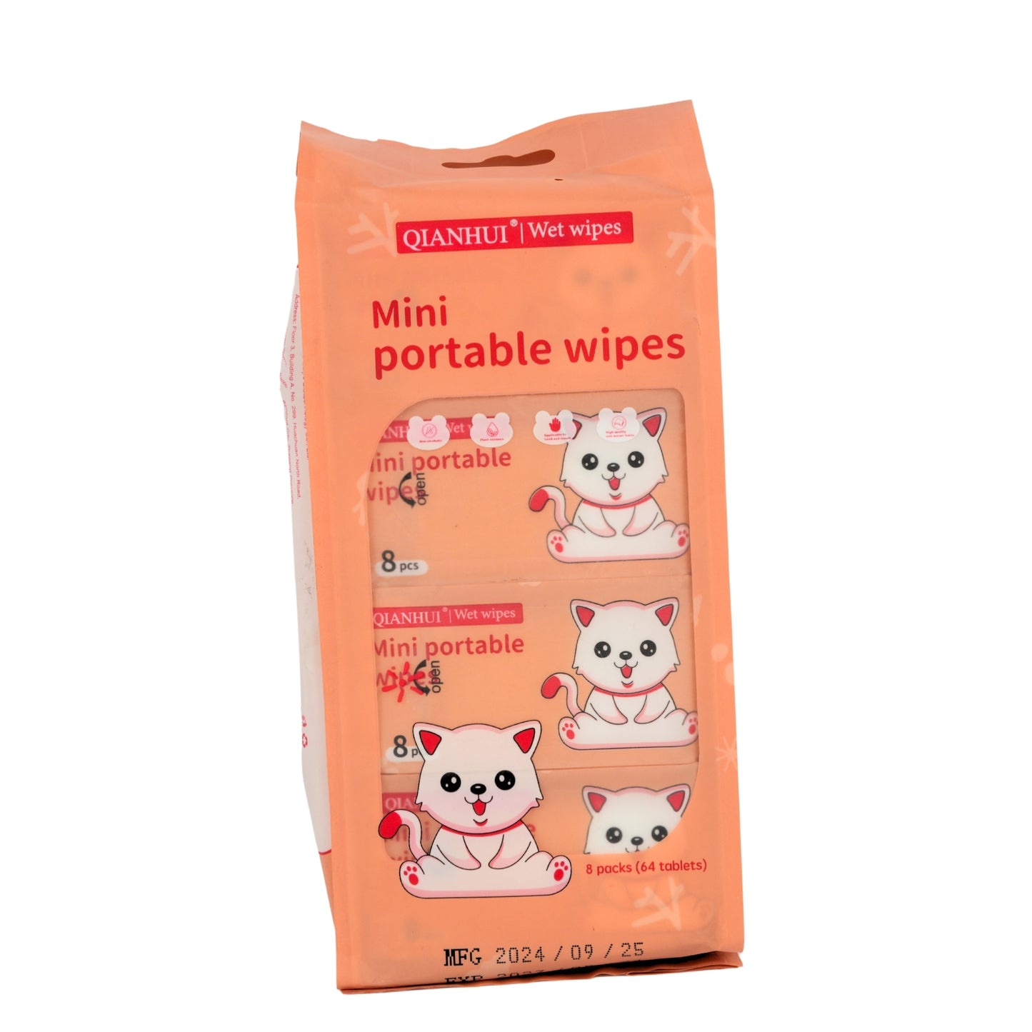 Mini portable wipes