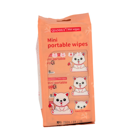 Mini portable wipes