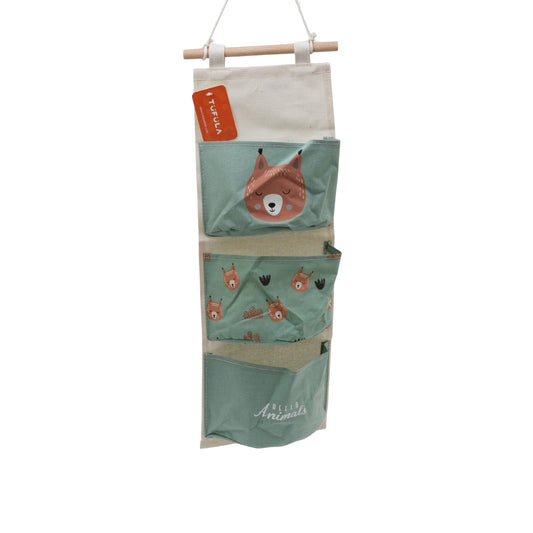 Pocket animal  print door wall closet hanging storage organizer