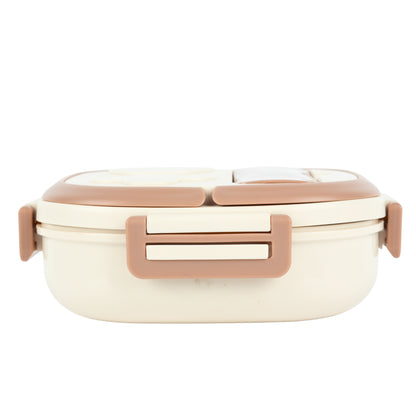 Steel Compartment Lunch Box With Handle