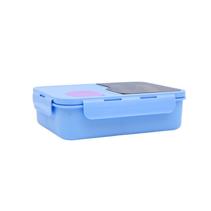 Pastel lunch box with spoon and transparency