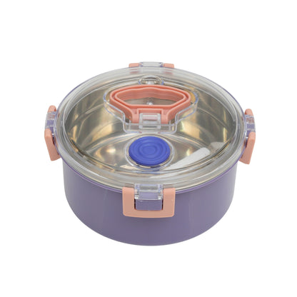 Circular air tight lunch box