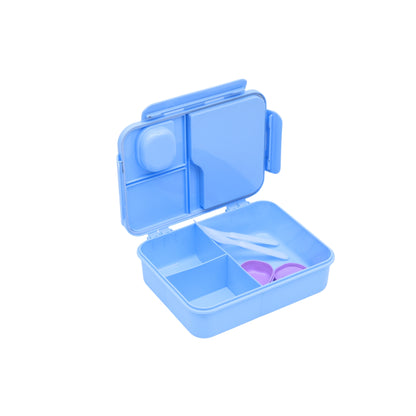 Pastel lunch box with spoon and transparency