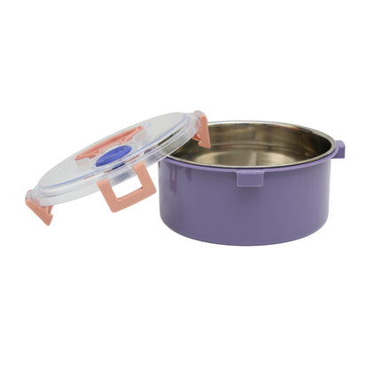 Circular air tight lunch box