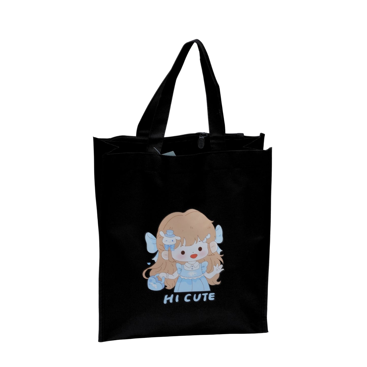 Black cute & aesthetic tote bag for girls