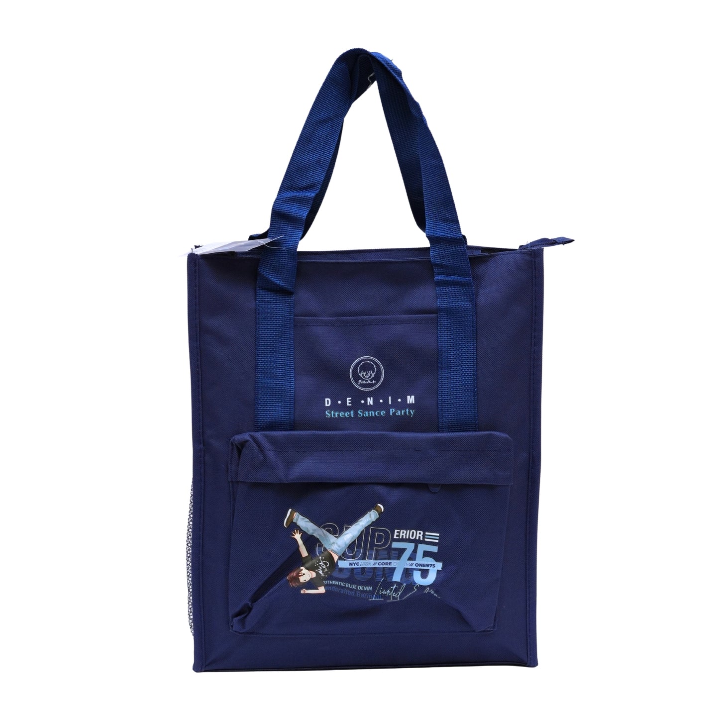Blue aesthetic tote bag unisex style