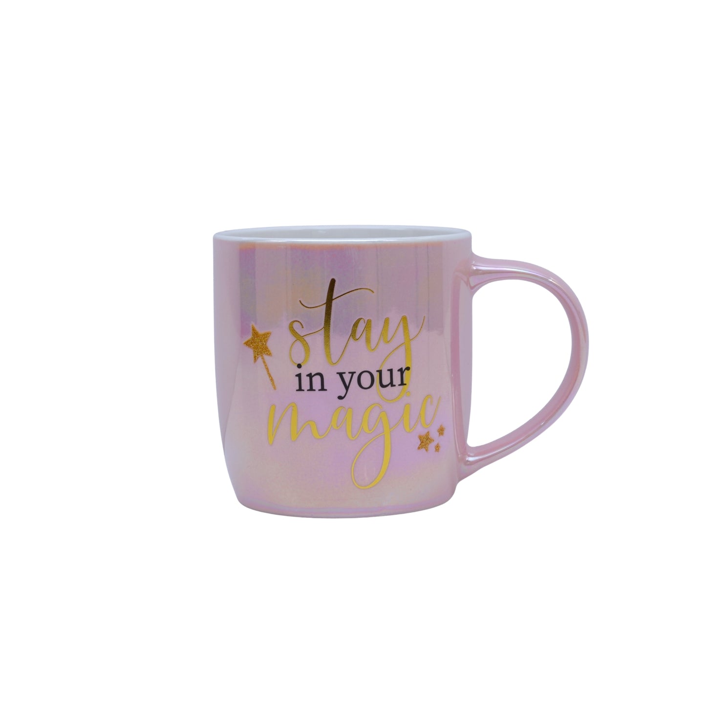 Stay in Your Magic" Pink Glossy Ceramic Mug