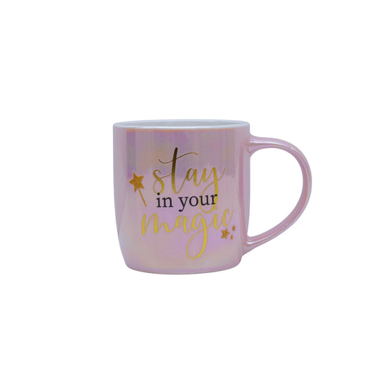 Stay in Your Magic" Pink Glossy Ceramic Mug