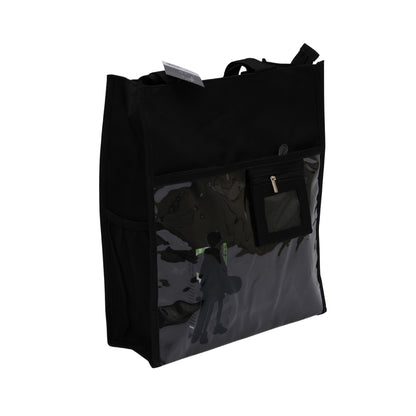 Black unisex aesthetic tote bag