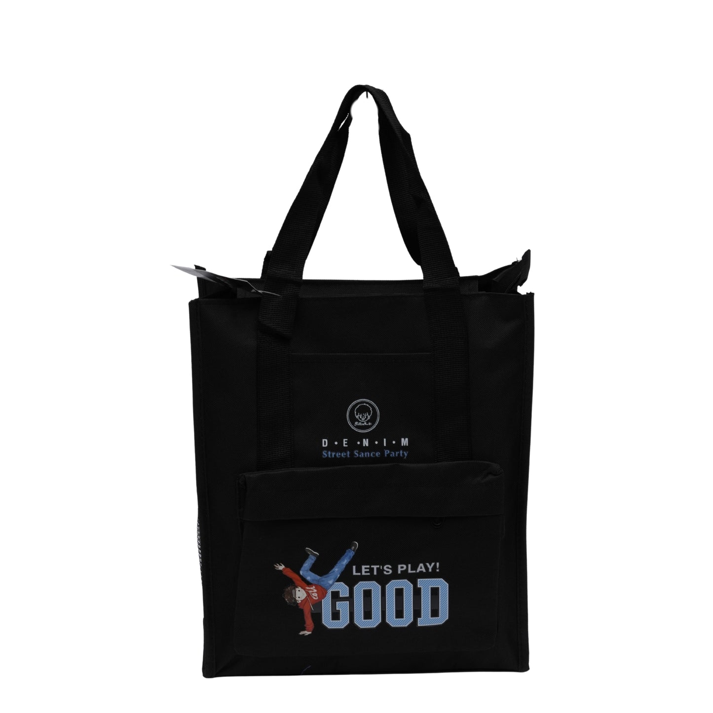 Black aesthetic tote bag unisex style