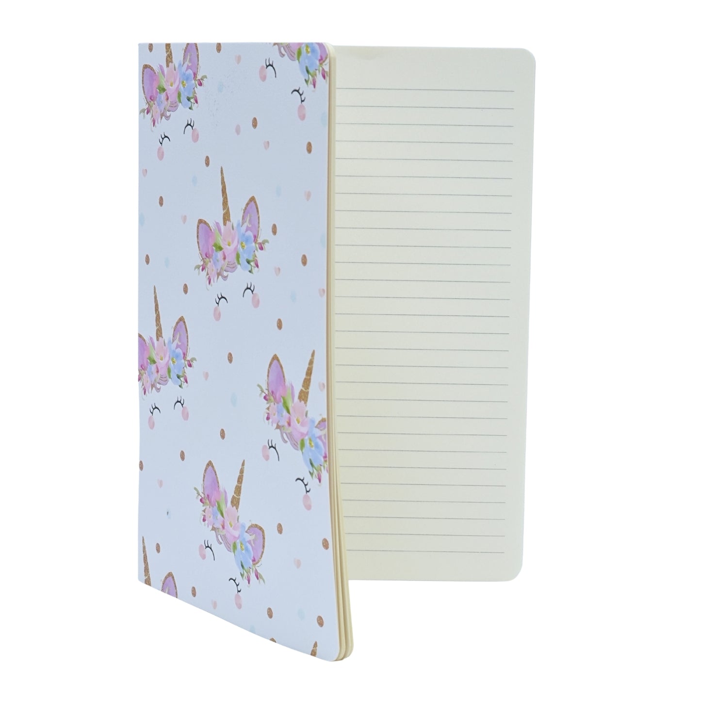 Cute girl aesthetic stars and rainbow style notebooks