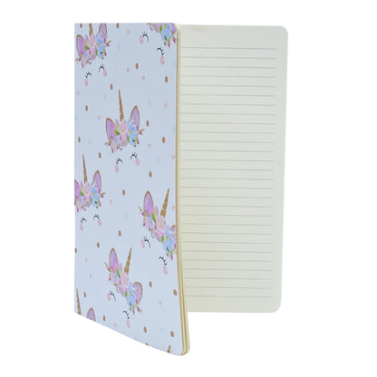 Cute girl aesthetic stars and rainbow style notebooks