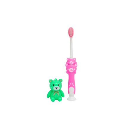 Multicolor Toothbrush With Teddy Toy For Kids ( Pack of 4 )