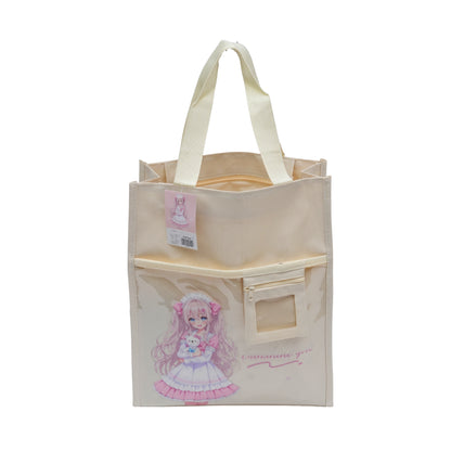Off White aesthetic tote bag for girls