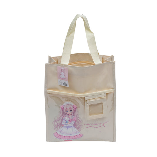 Off White aesthetic tote bag for girls