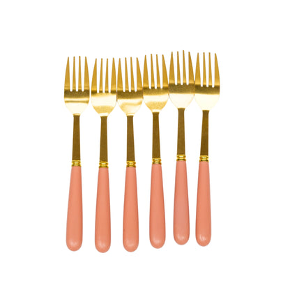 Ultra Luxurious Fork With Resin Work (Pack of 6)