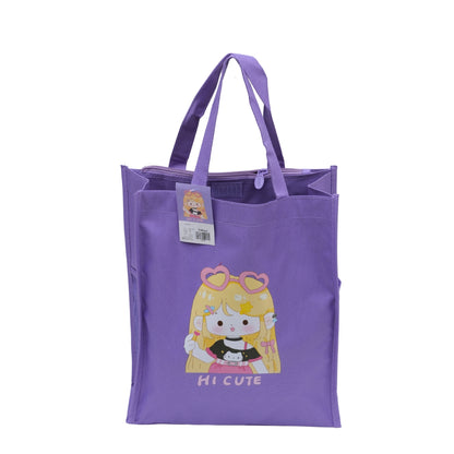 Purple aesthetic tote bag for girls