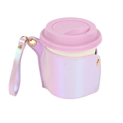Ceramic Coffee Sipper With Leather Cover