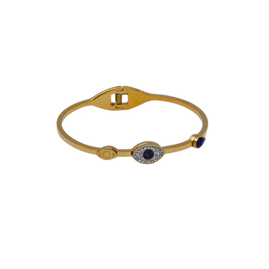 Premium Gold Tone Stainless Steel Hinge Bracelet