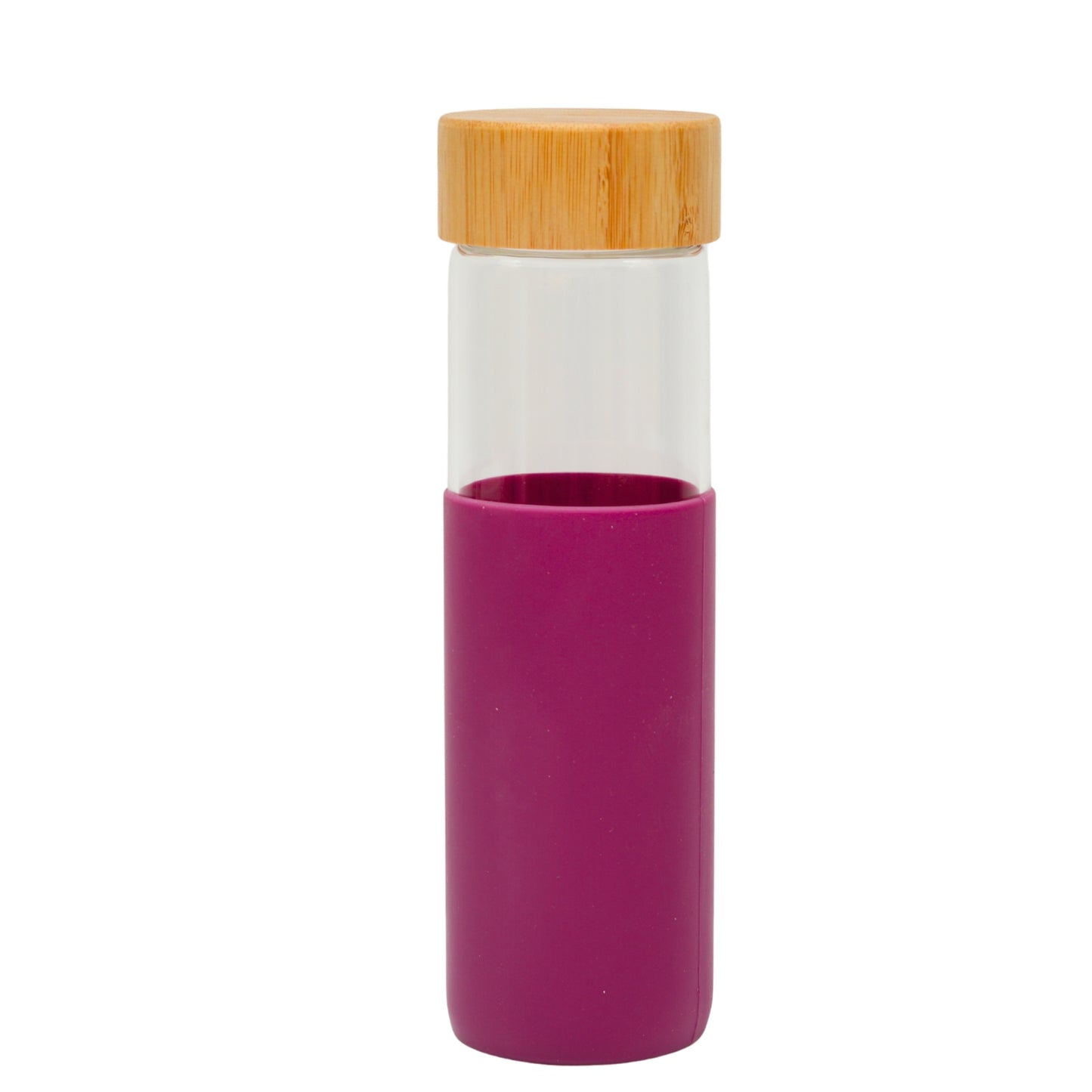 Borosilicate glass bottle with different silicon sleeve
