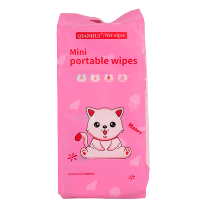 Mini portable wipes