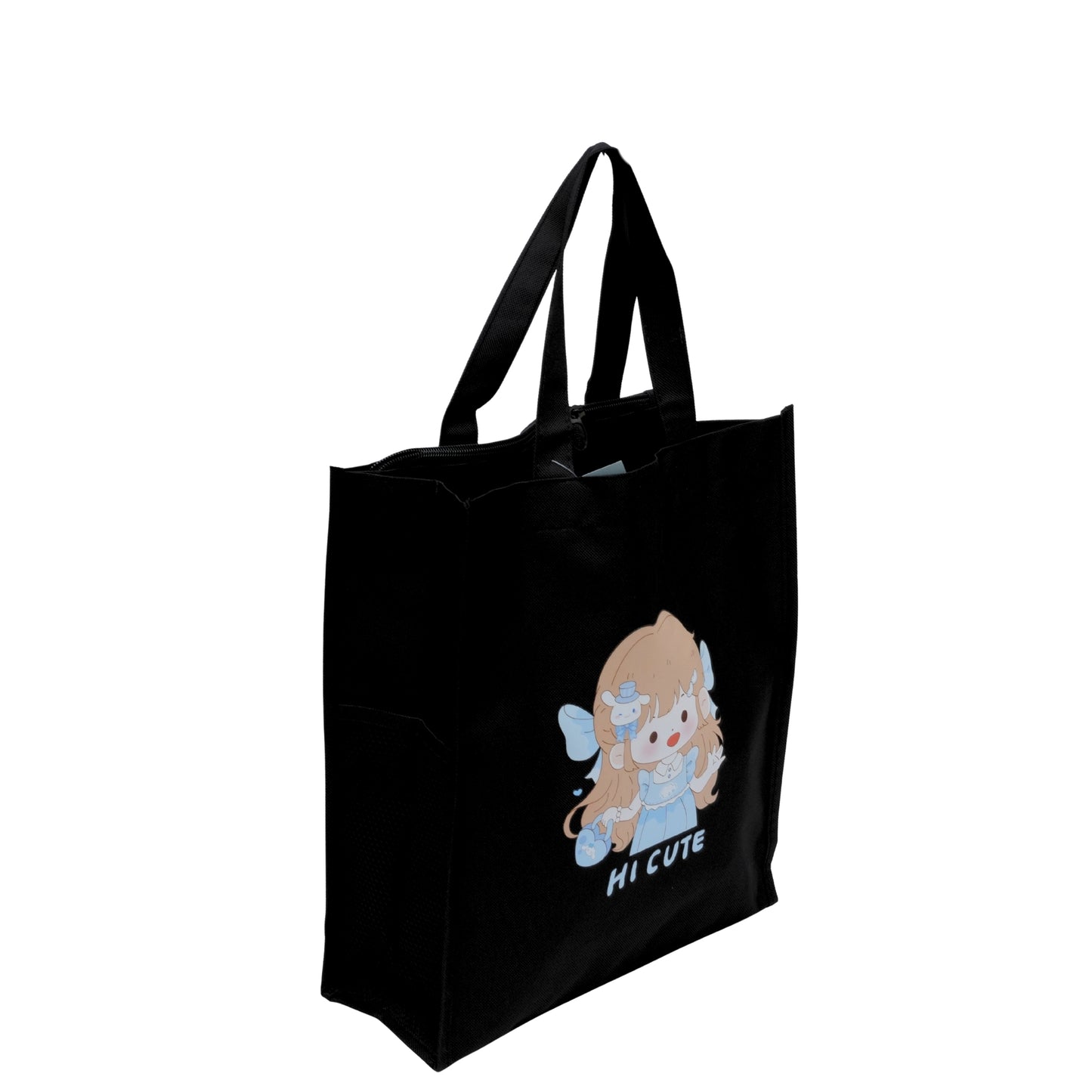 Black cute & aesthetic tote bag for girls